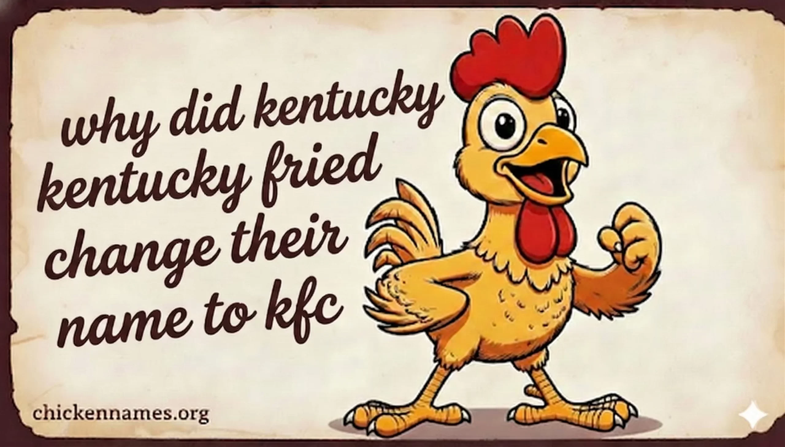 Why Did Kentucky Fried Chicken Change Their Name to KFC